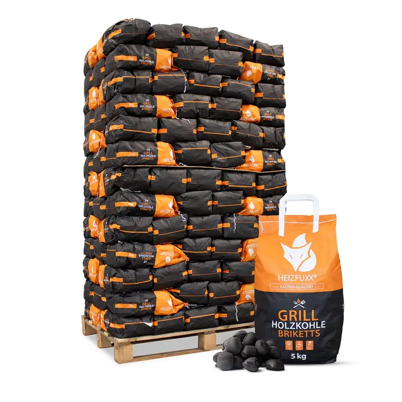 d-3.webp Heizfuxx Grillkohle Briketts 5 kg x 130 Sack – Bild 1